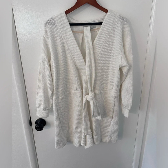 Free People Pants - Free People Beach White Terry Cloth Romper Coverup